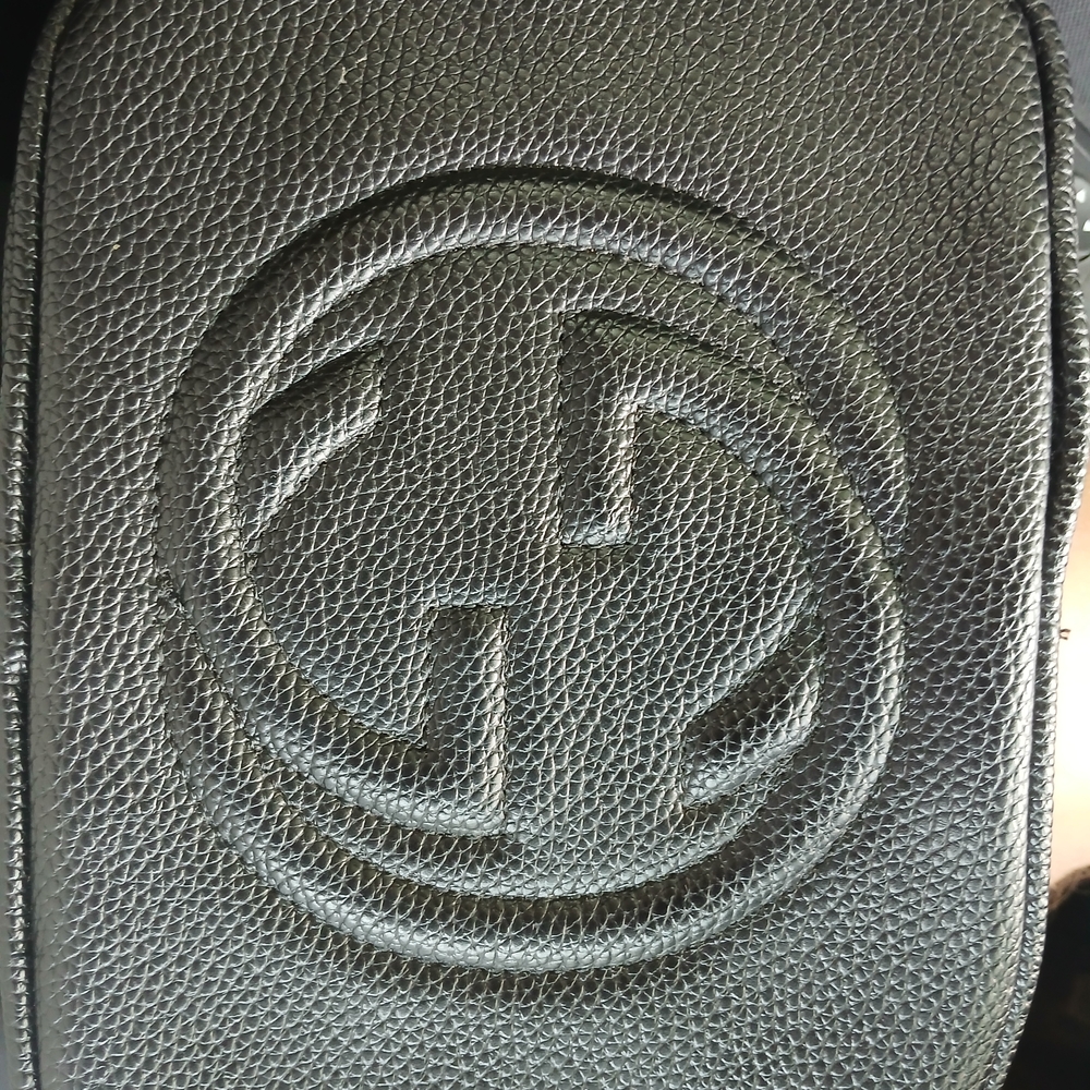 Black Leather Interior Label Bag - Picture 2 of 14